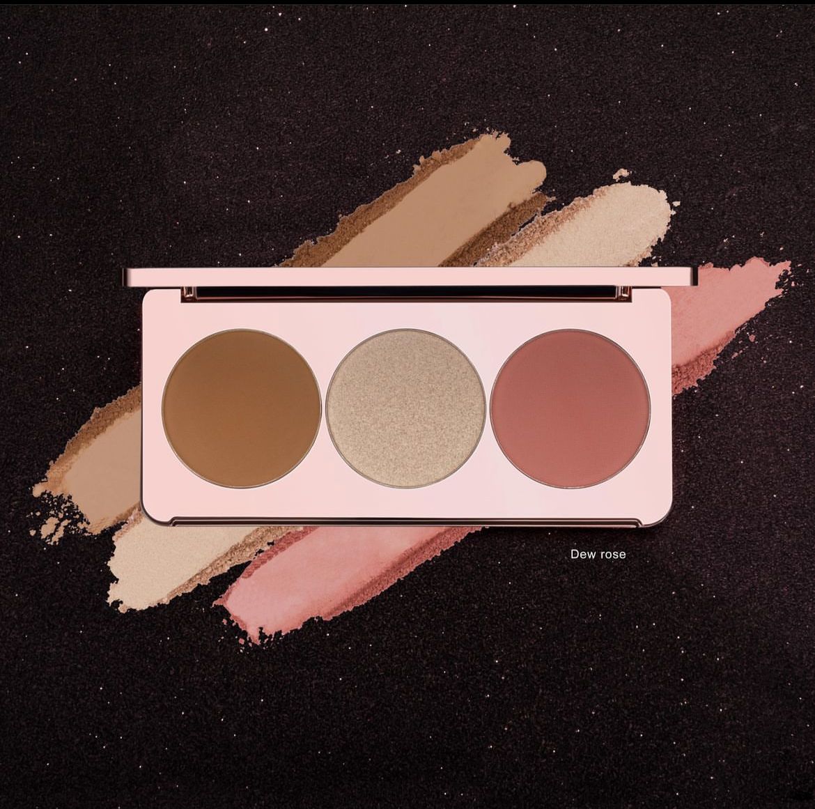Trio Highlighter Palette DEW ROSE 01